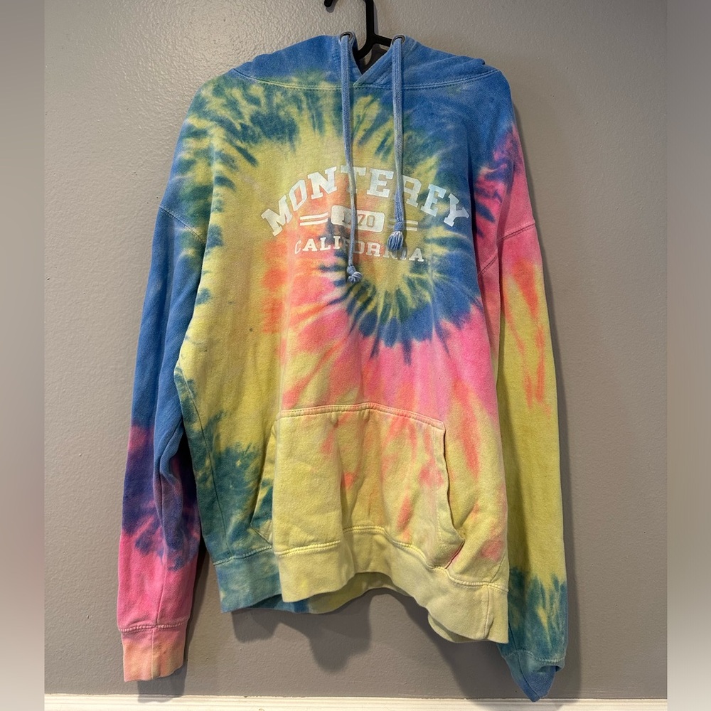 Monterey California tie dye hoodie